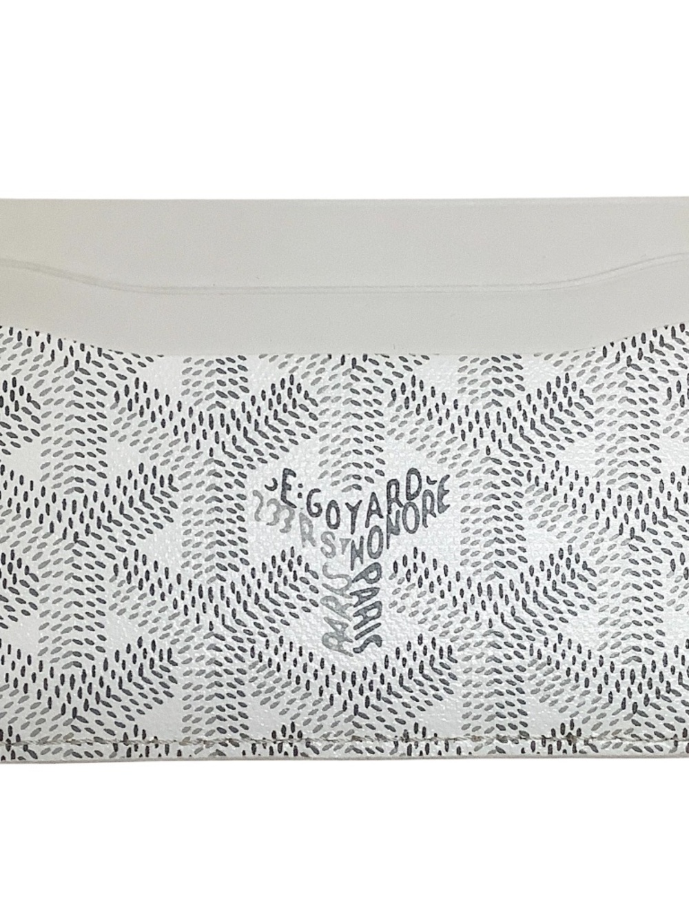 GOYARD WHITE GOYARDINE SAINT SULPICE CARD HOLDER / WALLET - Picture 2 of 3